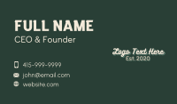 Interview Business Card example 4