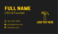 Golden Hammer Outline  Business Card