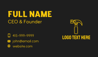 Golden Hammer Outline  Business Card Design