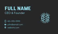 Corporate Wave Company Business Card