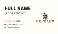 Axe Hammer Carpentry Business Card Design