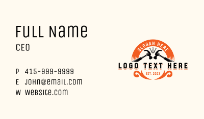 Hammer Repair Construction Business Card Image Preview