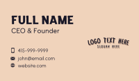 Rustic Generic Brush Business Card