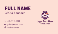 Smart Girl Cartoon Business Card