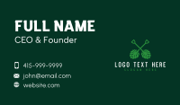 Tropical Leaf Shovel Business Card Design