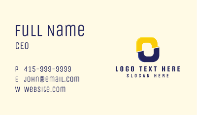 Letter O Construction  Business Card Image Preview