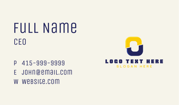 Letter O Construction  Business Card Design Image Preview