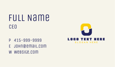 Letter O Construction  Business Card Image Preview