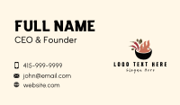 Fire Chili Pepper Bowl Business Card Design