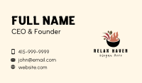 Fire Chili Pepper Bowl Business Card