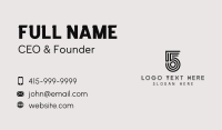 Party Planner Number 5 Business Card