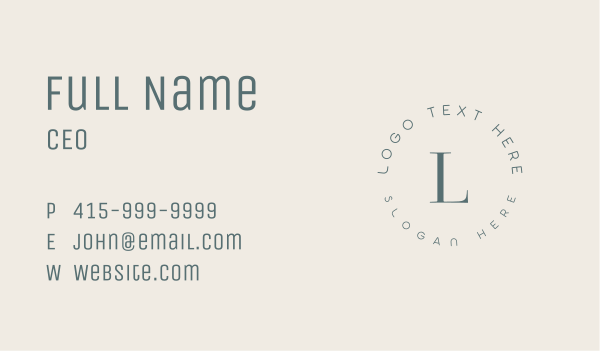 Professional Studio Lettermark Business Card Design Image Preview