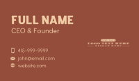 Western Business Wordmark Business Card Design