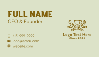 Organic Coffee Vine  Business Card Design