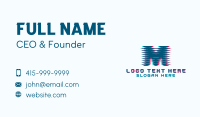 Digital Tech Letter M Business Card