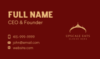 Gold Elegant Crown Business Card Image Preview