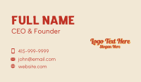 Retro Classic Script Wordmark Business Card Design