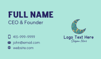 Floral Crescent Moon  Business Card