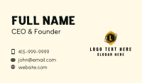 Grunge Lemonade Stall Letter Business Card Design