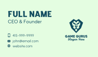 Lion Geometric Icon Business Card