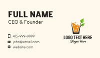 Organic Sparkling Orange Drink Business Card