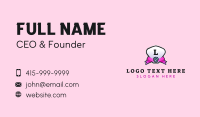 Jewel Ribbon Lettermark Business Card Design