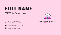 Jewel Ribbon Lettermark Business Card