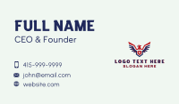 Patriotic Eagle Wings Business Card Design