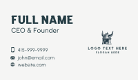 Viking Warrior Horns Helmet Business Card