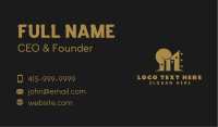 Gold Residential Building Business Card