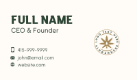 Marijuana Plant Extract Badge Business Card Design