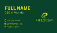 Gardening Sprout Letter E Business Card