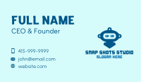 Blue Cute Robot Business Card Design