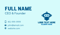 Blue Cute Robot Business Card Design