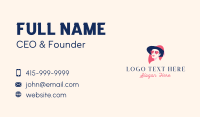 Woman Beauty Hat Business Card Design