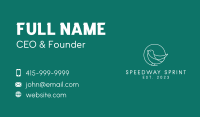 White Monoline Bird  Business Card