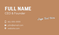 Classic White Wordmark Business Card