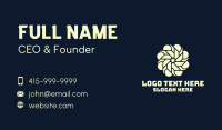 White Cyber Flower Business Card