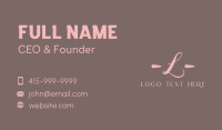 Beauty Elegant Lettermark Business Card
