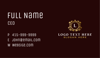 Premium Decorative Crest Business Card