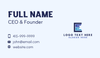 Contractor Letter E  Business Card