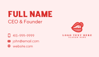 Sexy Woman Lips Business Card Design