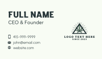 Green Weed Leaf Triangle  Business Card Design
