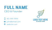 Musical Note Wing Business Card Design