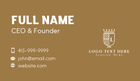 Crown Shield Letter Business Card