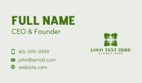 Clover Leaf Gardening Business Card