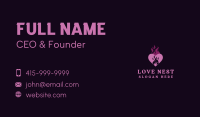 Flame Heart Love Business Card Image Preview