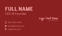 Freestyle Business Card example 2