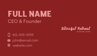 Cursive Shadow Wordmark Business Card