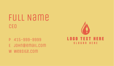 Flame Fish Grill Business Card
